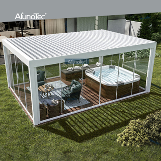 AlunoTec Metall-Außenzelt, Aluminium-Pergolen, Pavillon, bioklimatische Lamellenbögen, Lauben, Pergola