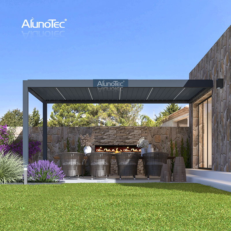 Wasserdichte Pavillon-Faltmarkise, Pulverbeschichtung, Deck, Pergola für den Garten
