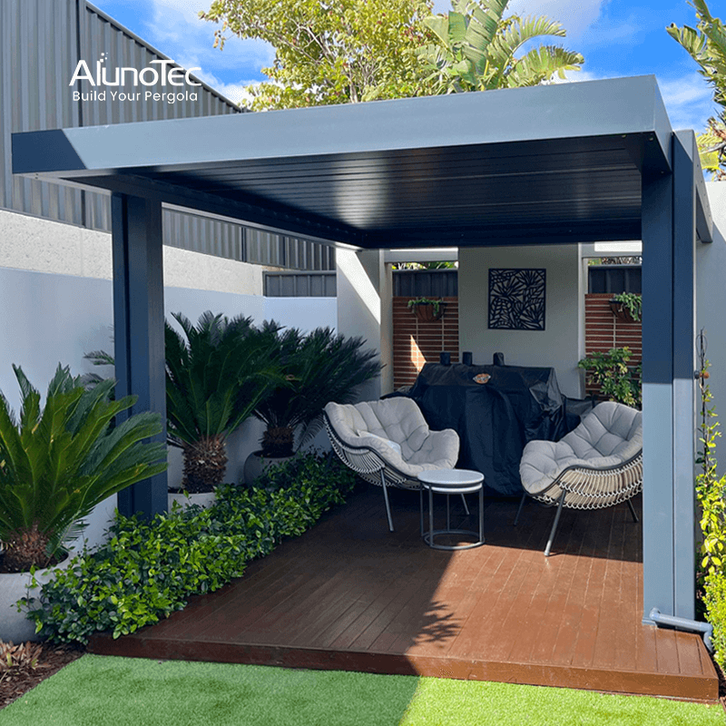 AlunoTec schafft Luxus-Glamping-Pergola-Freizeitbereich für den Hausgarten