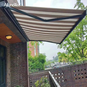 Sonnenschutz für den Außenbereich, Aluminium-Pavillon-Zelt mit klappbarem Arm, Pergola-Überdachung, motorisierte Terrasse, einziehbare Markisen, Vollkassetten-Markise
