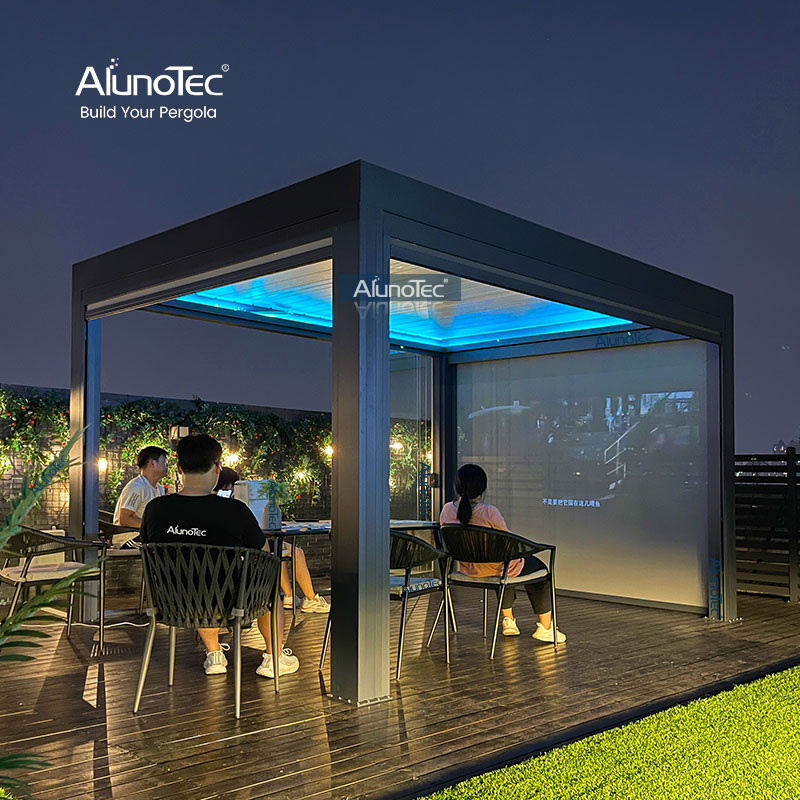 Leicht zu montierende Pergolen, Halterungen, Bögen, automatische Terrassenlamellen, Dachpavillon, zusätzlicher Außenbereich im Freien