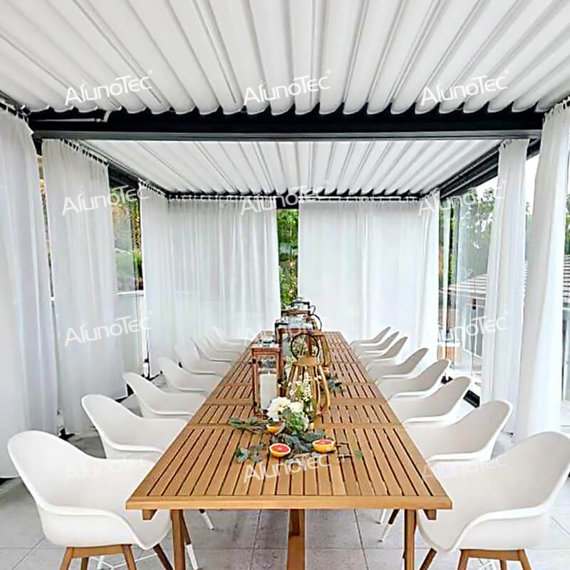 Modernes Design-Sonnenschutz-Aluminium-Pergola-Set für die Balkonabdeckung