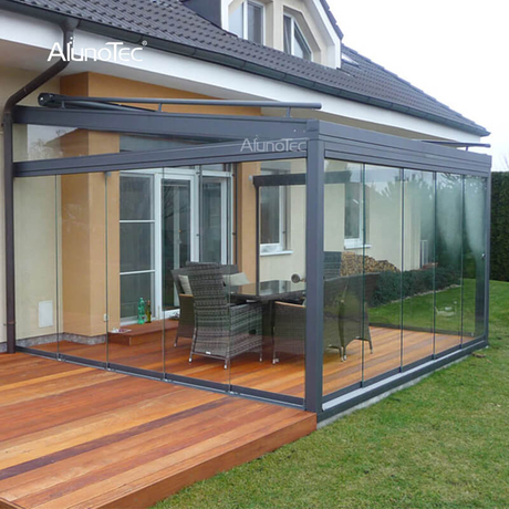  Aluminium Farme Patio Pergola Badewanne Duschtüren Außenrahmenlose Glasschiebetür