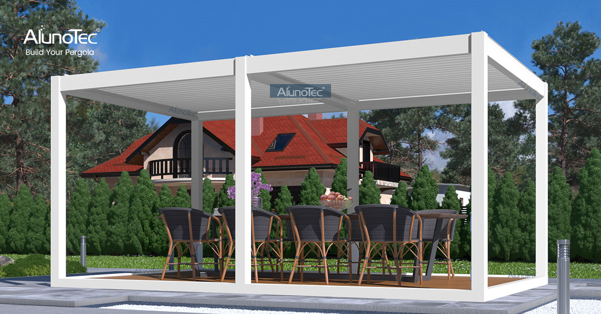 Winddichte Hinterhof-Aluminium-Pergola#