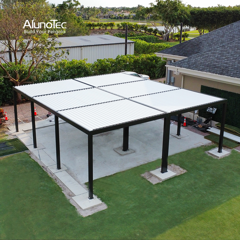 AlunoTec Mega Outdoor Structures Kaffee Hotel Restaurant Villa Motorisierte Premium-Terrassenüberdachungen