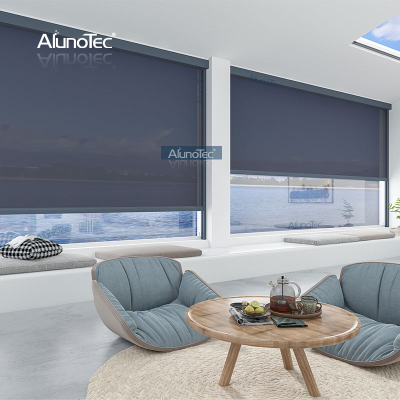 AlunoTec Sicherheits-Insektenschutz, manuelle Fenster, vertikaler Vorhang, Reißverschluss, Rollo, Steuerung, wasserdicht, Sichtschutz, Jalousien