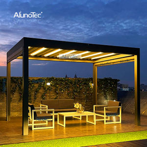 AlunoTec 15'x20' Freistehender, wasserdichter, motorisierter Pavillon, technische Daten, Schatten, Pergola-Abdeckung