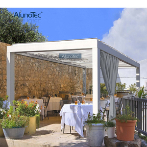 AlunoTec motorisierte, mit Lamellen versehene Pergola-Dachwasserdichte Pergola-Abdeckungen
