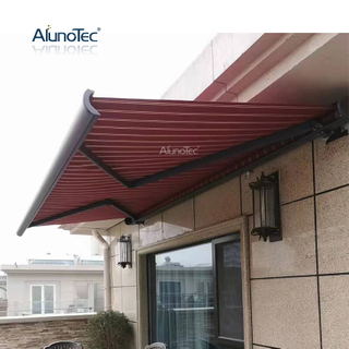 Sonnenschutz für den Außenbereich, motorisierte Terrassenabdeckung, Überdachung, Pergola, Aluminium, wasserdichter Pavillon, faltbares Dach, einziehbare Markise mit voller Kassette 