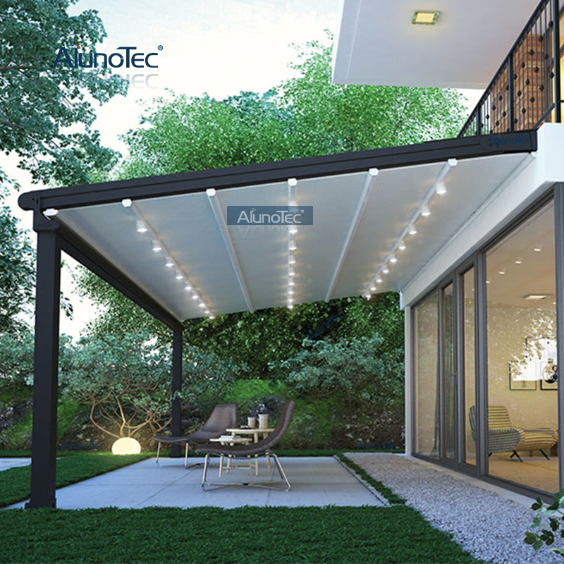 AlunoTec 5m x 5m versenkbare Pergola für den Außenbereich zum Angebot