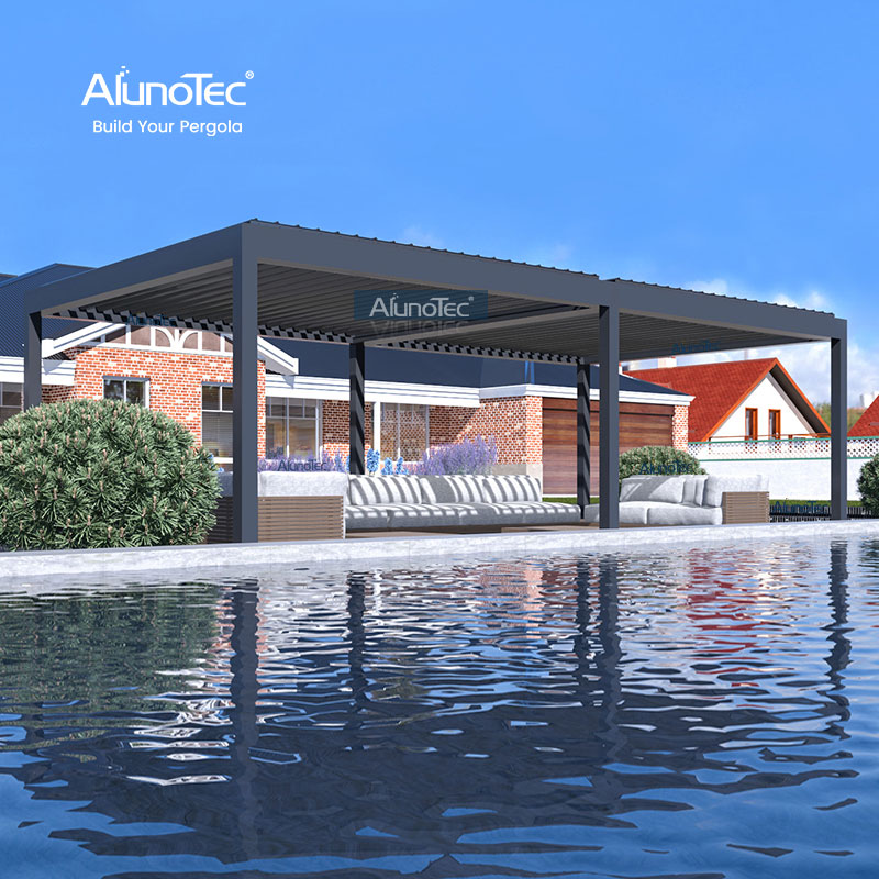 AlunoTec maßgeschneiderte Pavillons Terrasse motorisierte Outdoor-Pergola für den Garten