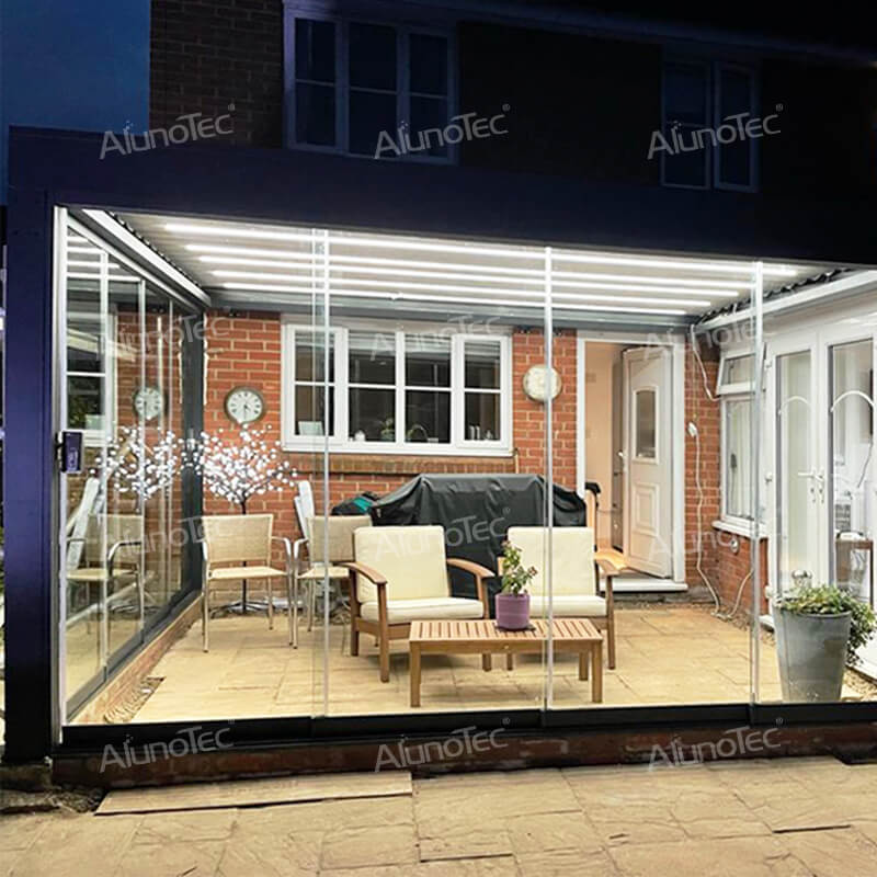 Modernes Design-Sonnenschutz-Aluminium-Pergola-Set für die Balkonabdeckung