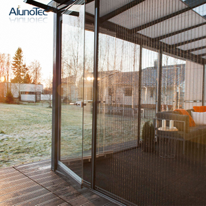 Home Decor Einzigartiges Design Aluminium-Fliegengitter, einziehbare Fliegengittertür für Terrasse