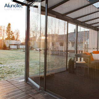 Home Decor Einzigartiges Design Aluminium-Fliegengitter, einziehbare Fliegengittertür für Terrasse