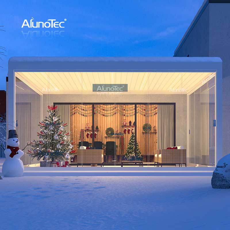 AlunoTec Fabrik-wasserdichte Aluminium-Markise, Terrassenüberdachung, Pergola-Pavillon in maßgeschneiderter Größe