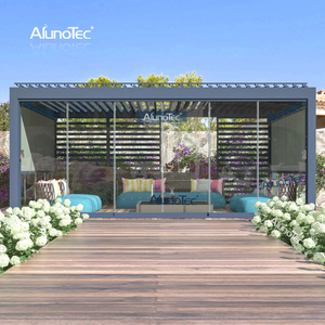 IP67 wasserdichter Luxus-Elektropavillon mit Lamellendach und Pergola aus Aluminium