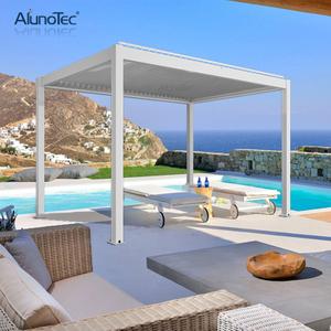 Verstellbare Öffnung für Dach, Outdoor-Pavillon, Sonnenschutz, wasserdicht, manuelle Lamellendach-Pergola