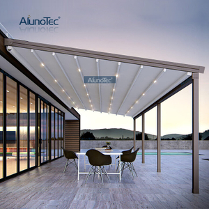 Wasserdichte, faltbare Terrassen-Pergola-Abdeckung für den Außenbereich, motorisierte Pavillon-Schatten-einziehbare Markise, China für die Beschattung von Autos