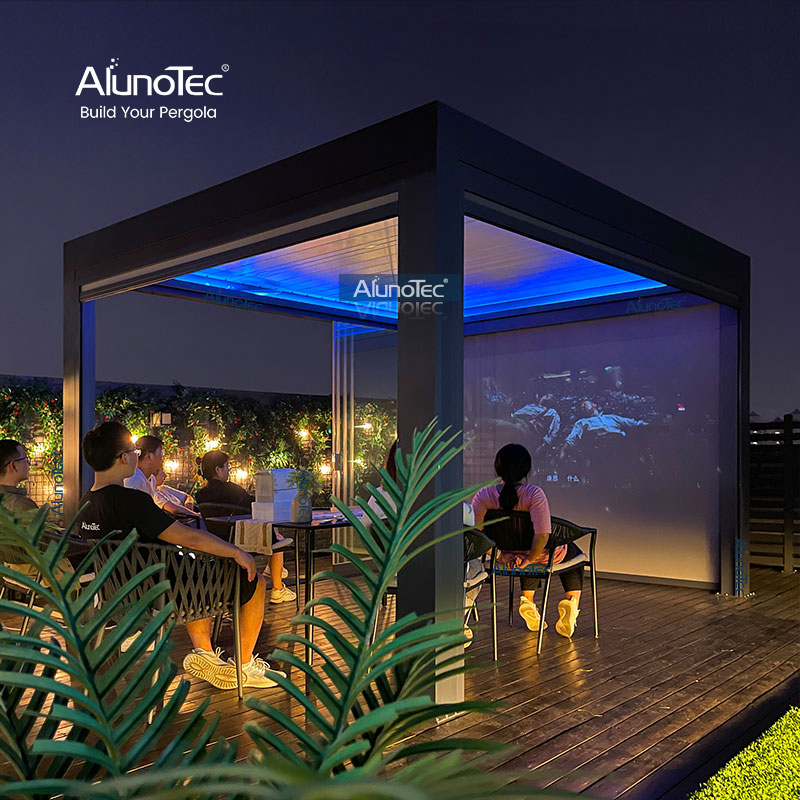 Leicht zu montierende Pergolen, Halterungen, Bögen, automatische Terrassenlamellen, Dachpavillon, zusätzlicher Außenbereich im Freien