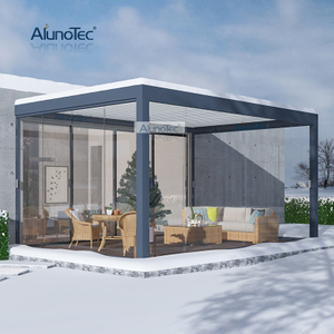  ALUNO 14 Fuß x 12 Fuß geschlossenes Pergoladach hält Regen und Schnee stand