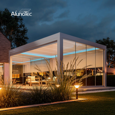 AlunoTec 5x5 5x6 Terrassenüberdachung Elektrisch Ausfahrbar Wasserdicht